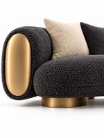The Zovira Sofa — Luxury Curved Bouclé 3-Seater Sofa