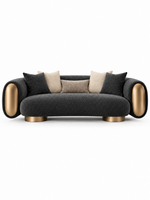The Zovira Sofa — Luxury Curved Bouclé 3-Seater Sofa