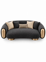 The Zovira Sofa — Luxury Curved Bouclé 3-Seater Sofa