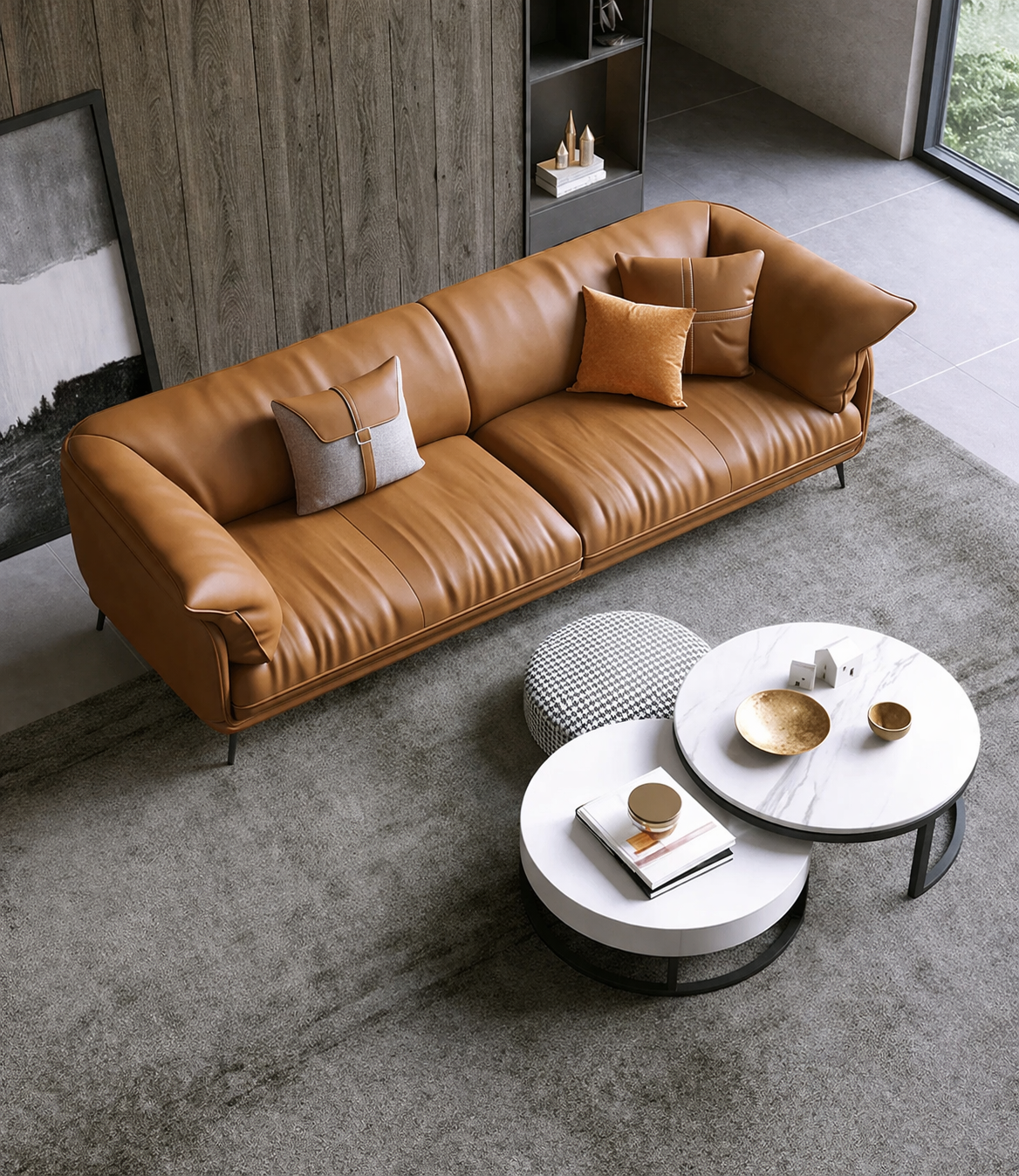 Maca Modern Luxury Sleek Sofa Set
