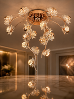 The Kalviera Bloom Chandelier — Luxury Crystal Floral Vine Ceiling Light