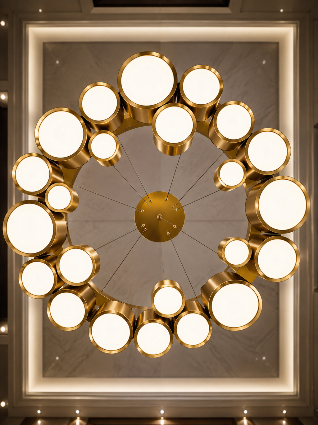 The Orion Chandelier — Luxury Modern Gold LED Statement Chandelier