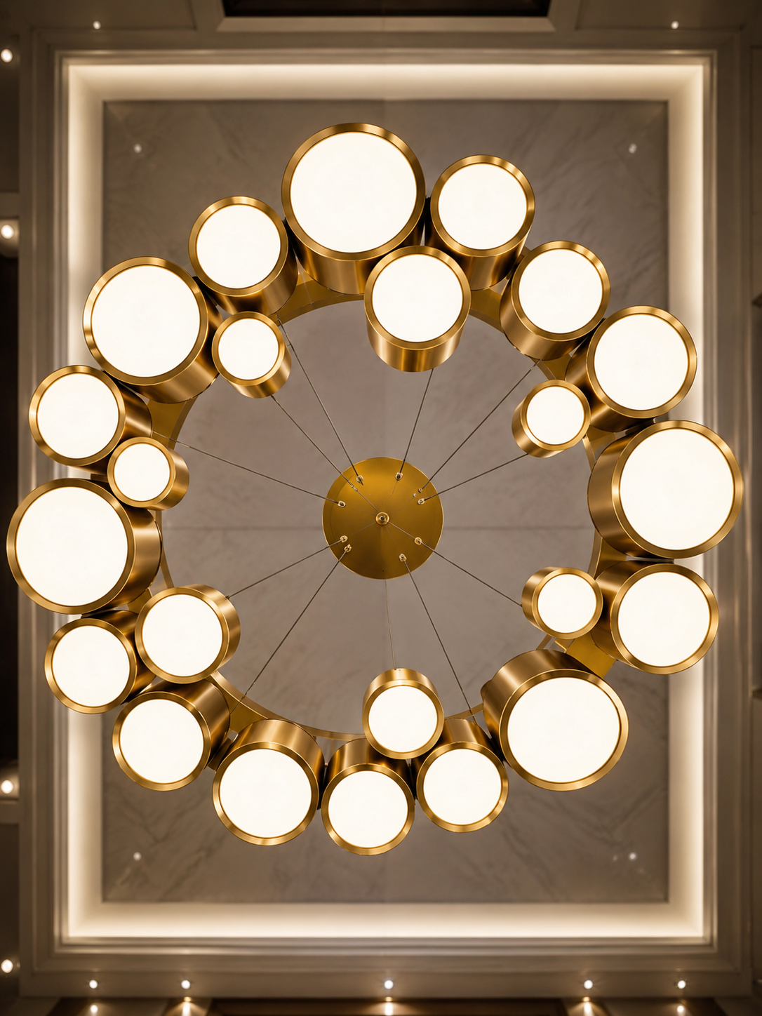 The Orion Chandelier — Luxury Modern Gold LED Statement Chandelier