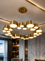 The Orion Chandelier — Luxury Modern Gold LED Statement Chandelier