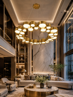 The Orion Chandelier — Luxury Modern Gold LED Statement Chandelier