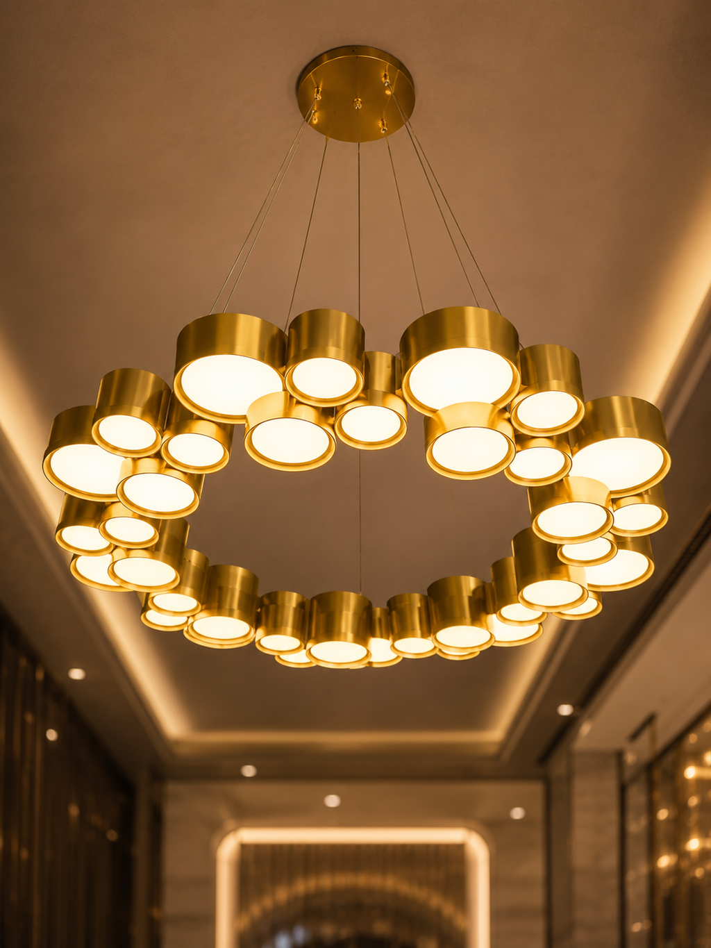 The Orion Chandelier — Luxury Modern Gold LED Statement Chandelier