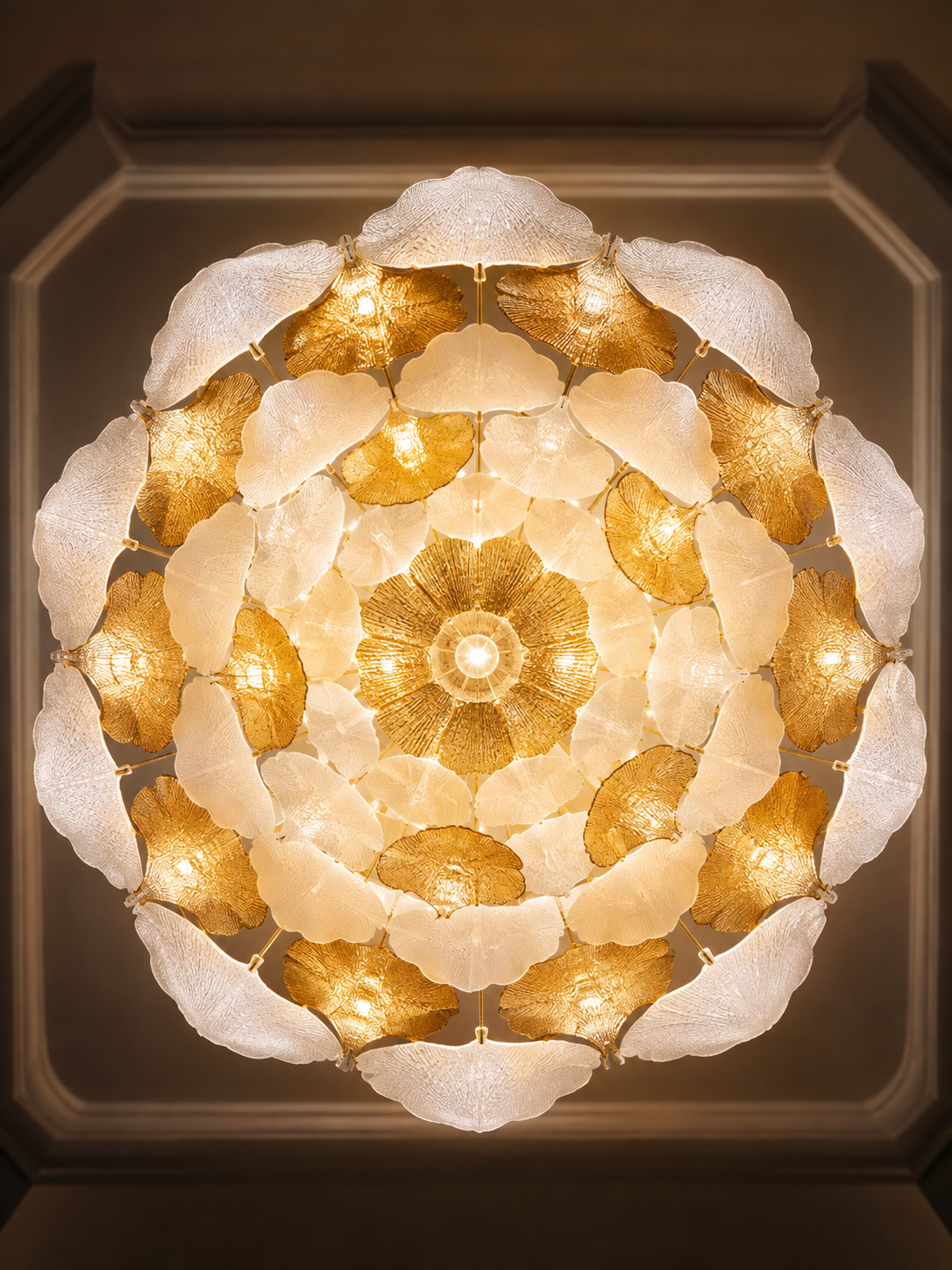 The Ginkgo Chandelier — Luxury Gold Leaf Designer Chandelier