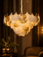 The Ginkgo Chandelier — Luxury Gold Leaf Designer Chandelier