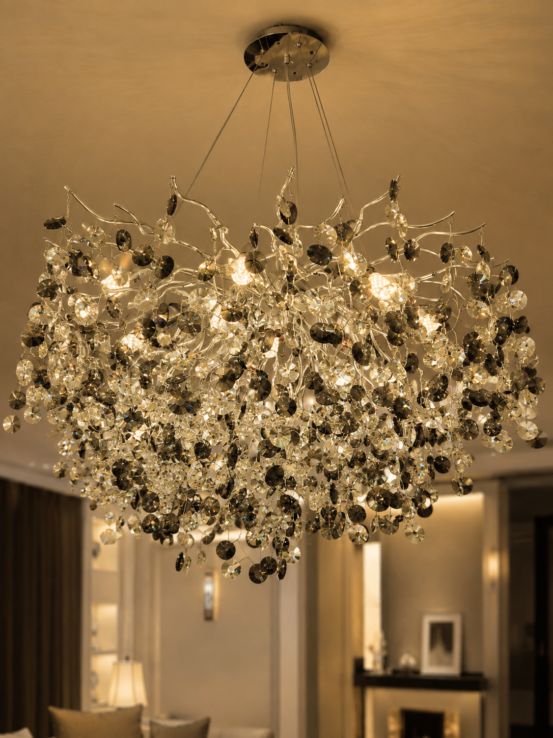 The Stellaris Chandelier — Luxury Contemporary Crystal Branch Chandelier
