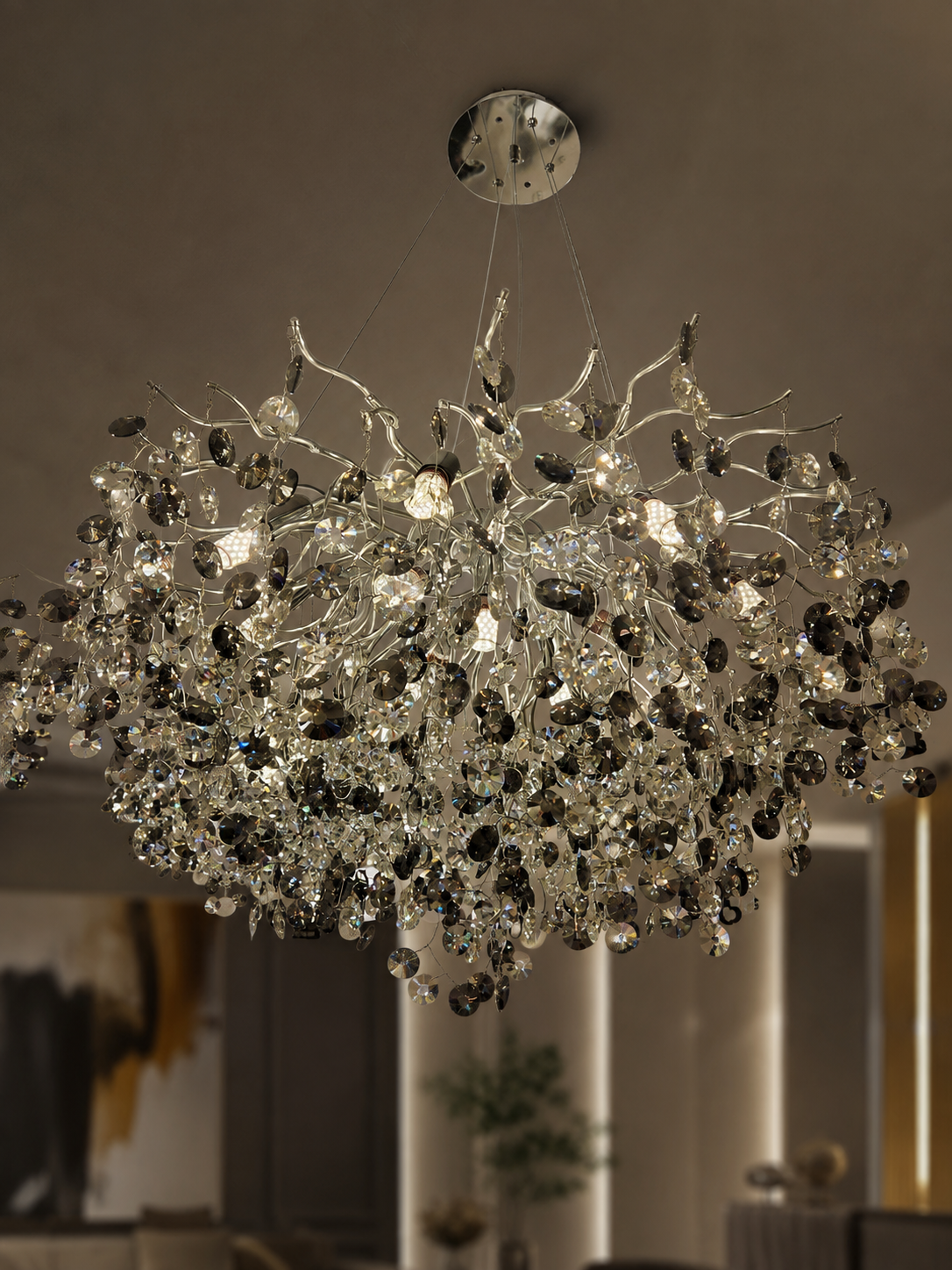 The Stellaris Chandelier — Luxury Contemporary Crystal Branch Chandelier