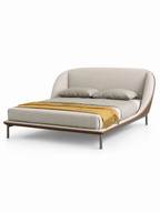 The Orelisse Bed — Luxury Curved Upholstered Bed with Wraparound Headboard