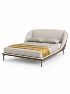 The Orelisse Bed — Luxury Curved Upholstered Bed with Wraparound Headboard