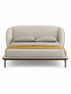 The Orelisse Bed — Luxury Curved Upholstered Bed with Wraparound Headboard
