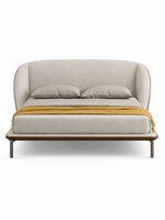 The Orelisse Bed — Luxury Curved Upholstered Bed with Wraparound Headboard