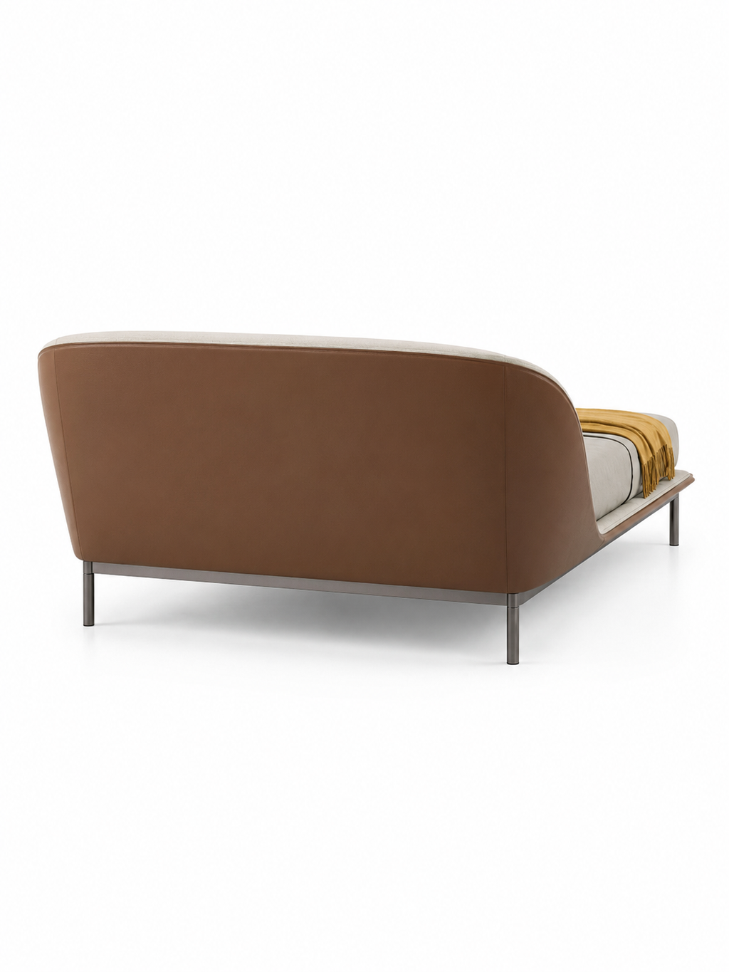 The Orelisse Bed — Luxury Curved Upholstered Bed with Wraparound Headboard