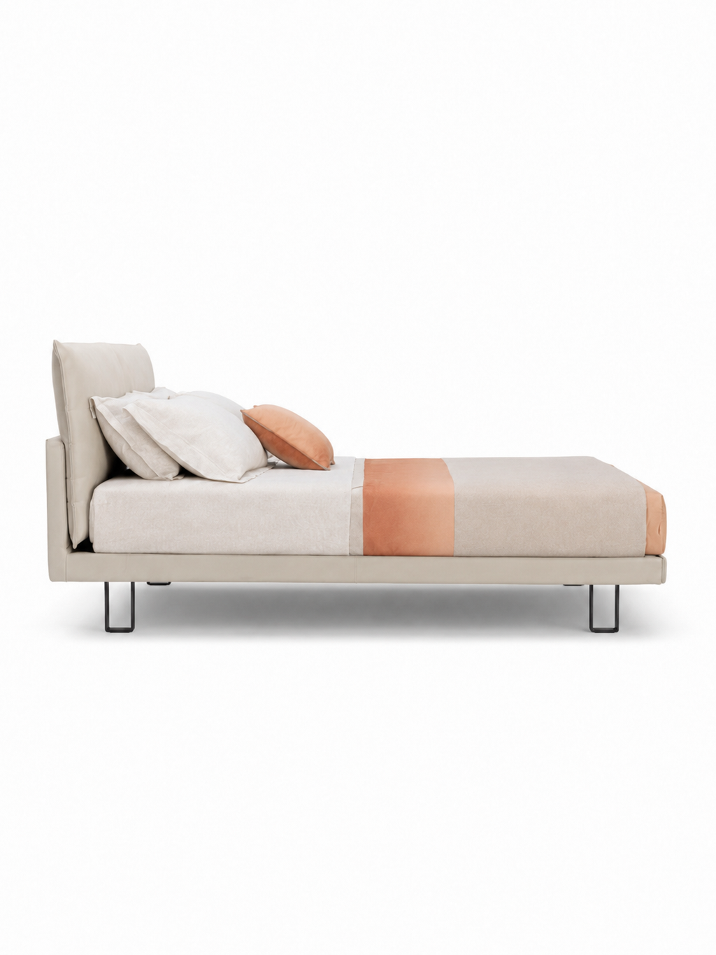 The Caldrisse Bed — Luxury Floating Upholstered Bed with Dual-Cushion Headboard