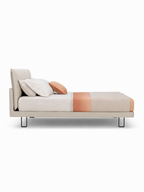 The Caldrisse Bed — Luxury Floating Upholstered Bed with Dual-Cushion Headboard