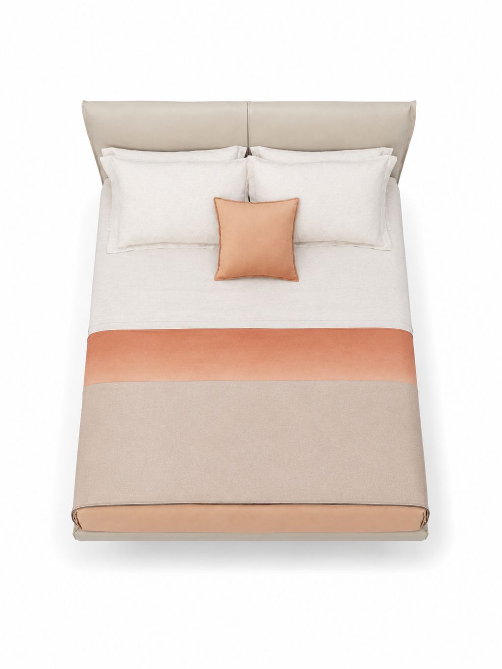 The Caldrisse Bed — Luxury Floating Upholstered Bed with Dual-Cushion Headboard
