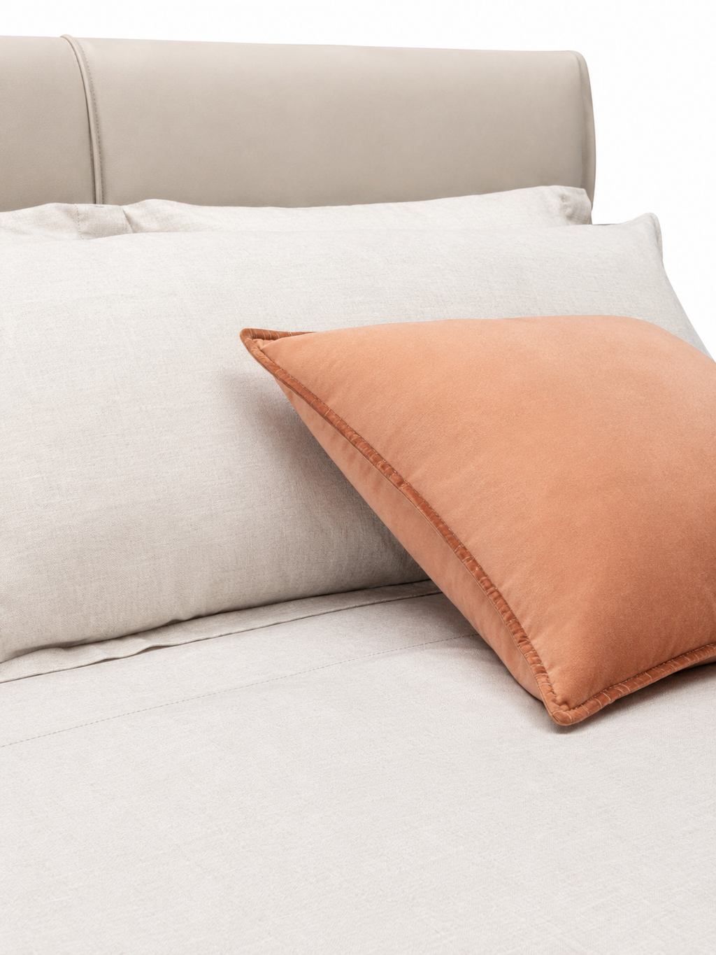 The Caldrisse Bed — Luxury Floating Upholstered Bed with Dual-Cushion Headboard