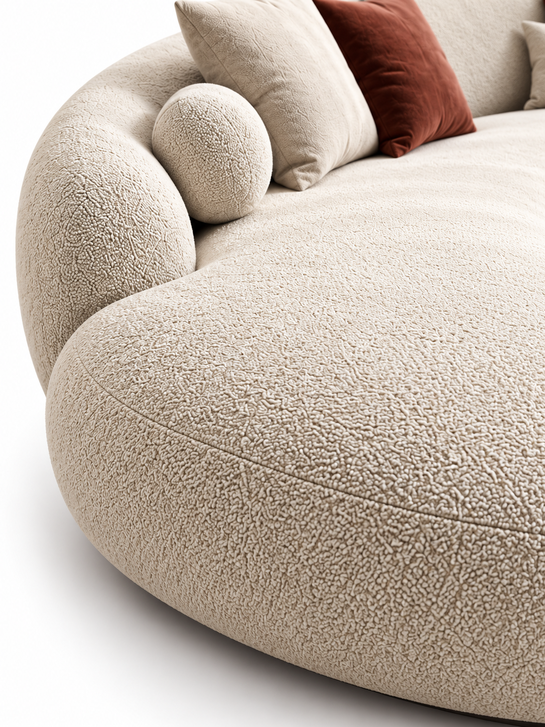 The Ovelora Sofa — Luxury Curved Bouclé Designer Sofa