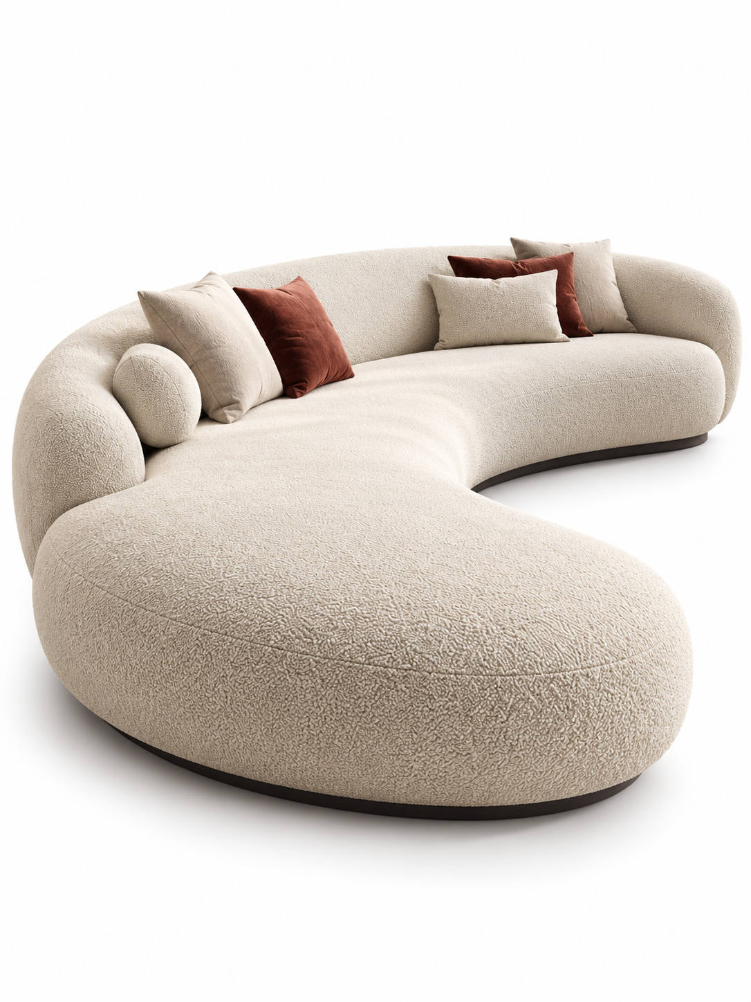 The Ovelora Sofa — Luxury Curved Bouclé Designer Sofa