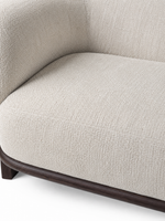 The Solterra Sofa — Luxury Curved Wooden Base 3 Seater Sofa