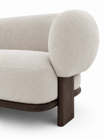The Solterra Sofa — Luxury Curved Wooden Base 3 Seater Sofa