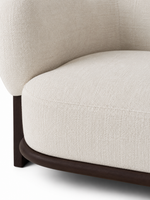 The Solterra Sofa — Luxury Curved Wooden Base 3 Seater Sofa
