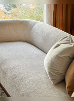 The Solterra Sofa — Luxury Curved Wooden Base 3 Seater Sofa