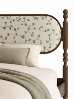 The Avira Bed — Luxury Teak Upholstered Bed