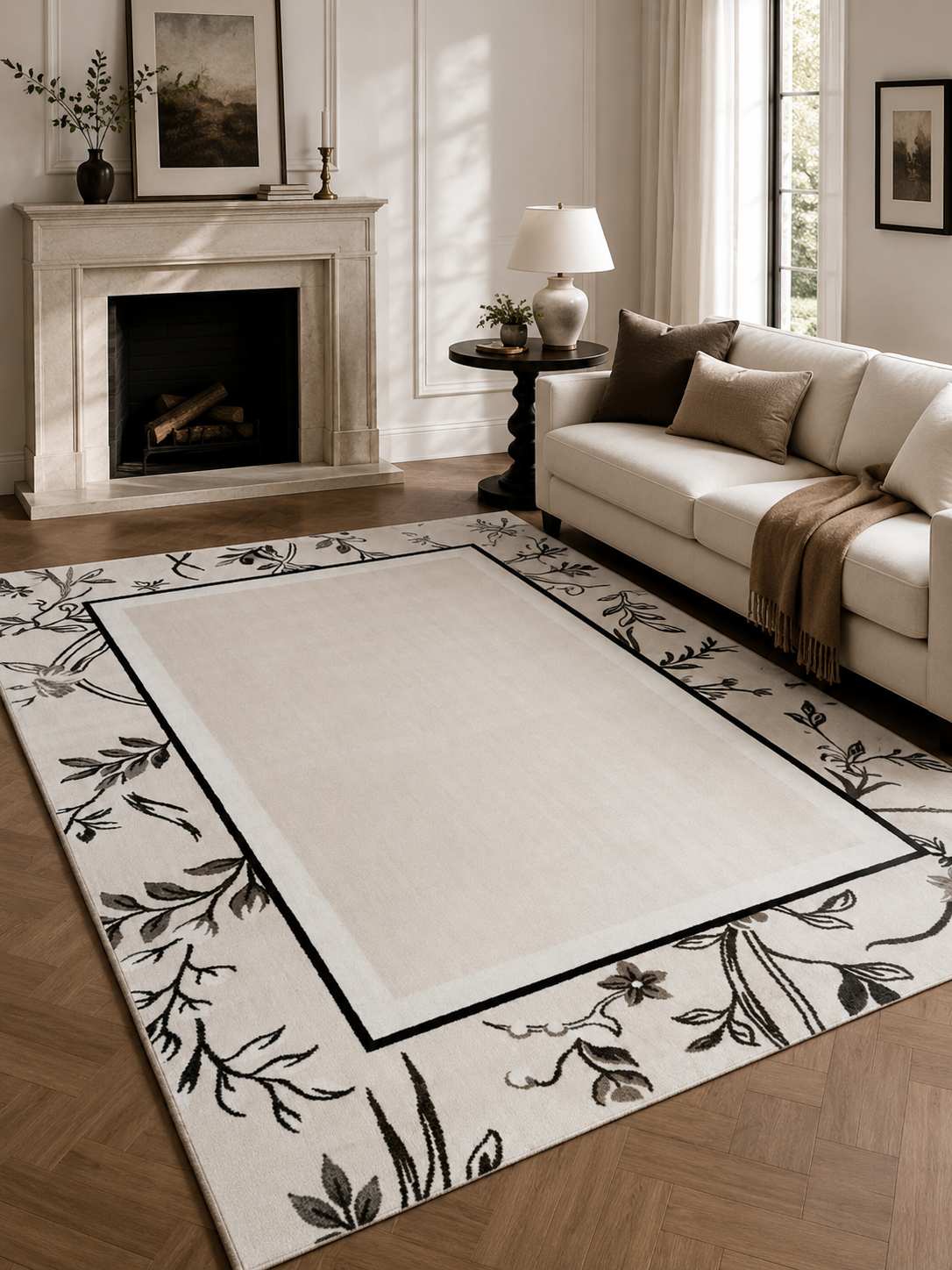 The Fleuré Rug — Luxury Botanical Contemporary Area Rug