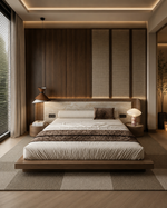The Lucento Bed — Luxury Solid Wood Upholstered Bed
