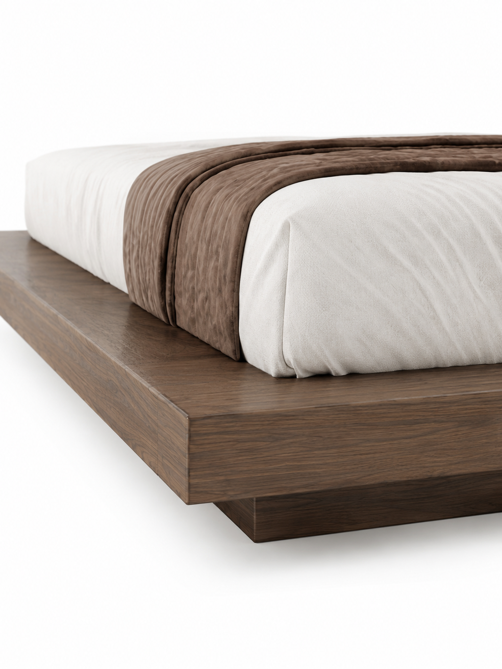 The Lucento Bed — Luxury Solid Wood Upholstered Bed