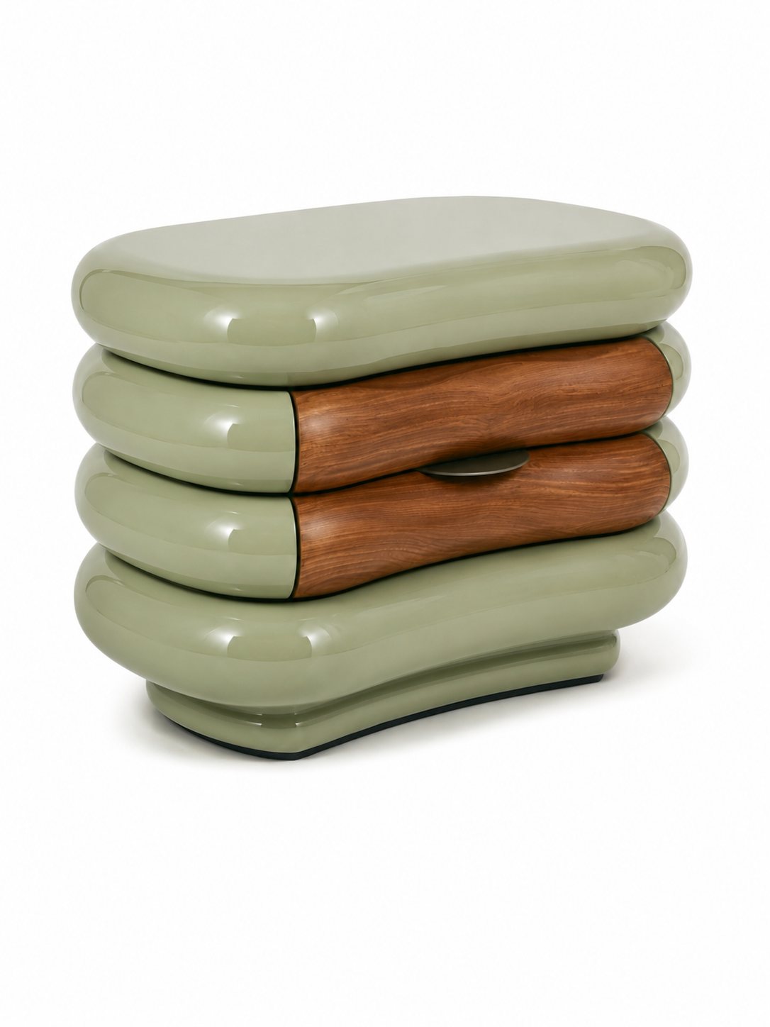 The Orlena Sculpted Bedside Table — Luxury Modern Nightstand with Single Drawer Storage