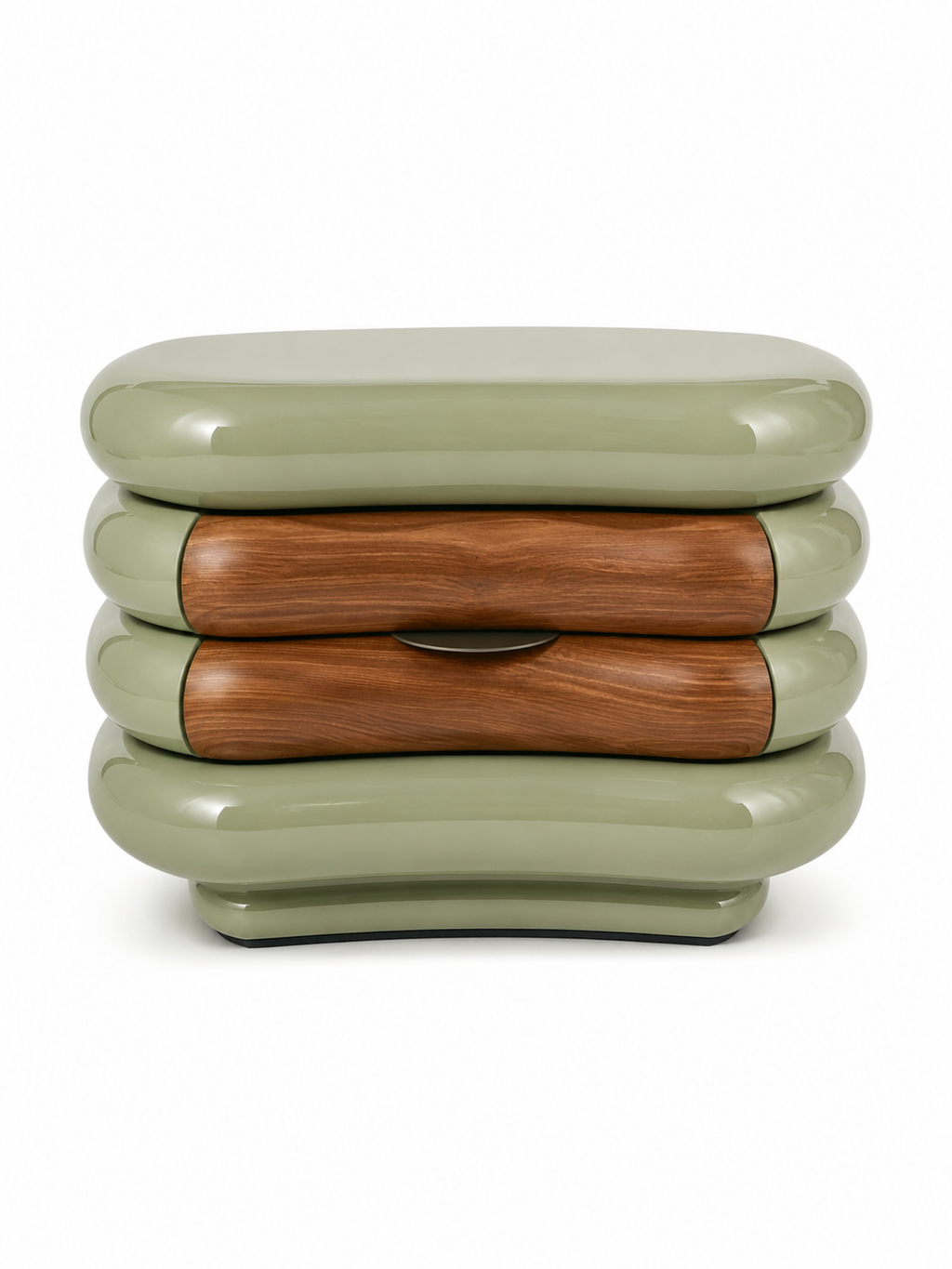 The Orlena Sculpted Bedside Table — Luxury Modern Nightstand with Single Drawer Storage