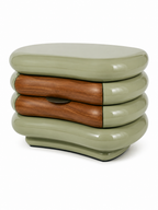 The Orlena Sculpted Bedside Table — Luxury Modern Nightstand with Single Drawer Storage