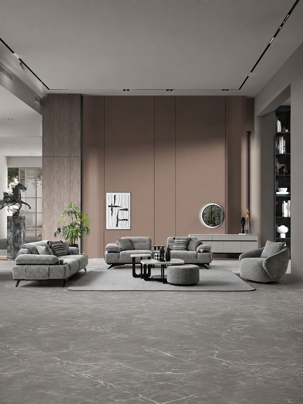 The Aurenza Sofa — Luxury Bouclé Fabric Sofa Set