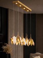 The Seraphine Gleam — Luxury Botanical Gold Chandelier