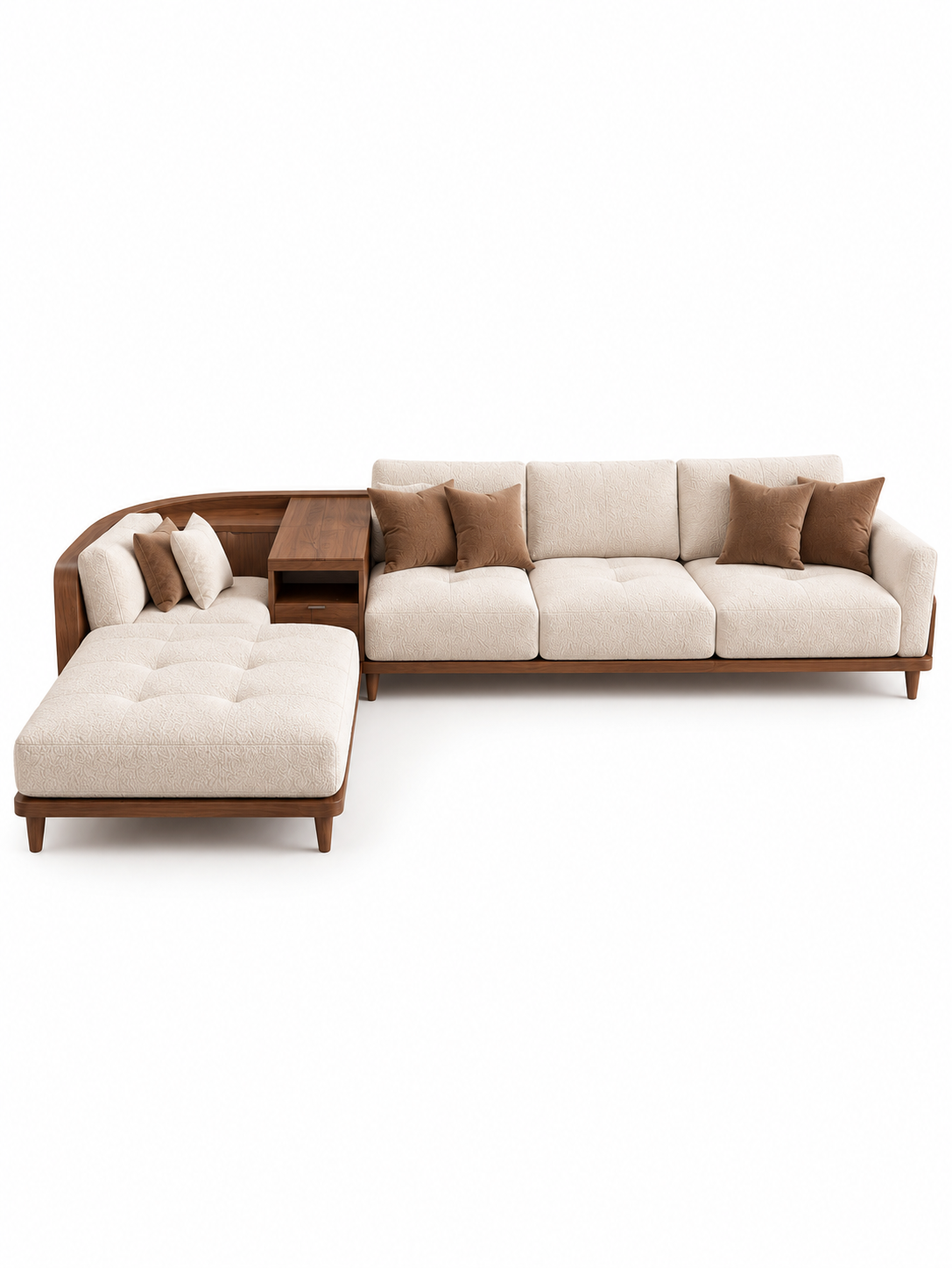 The Iverra Sofa — Luxury Solid Wood Lounge Sofa