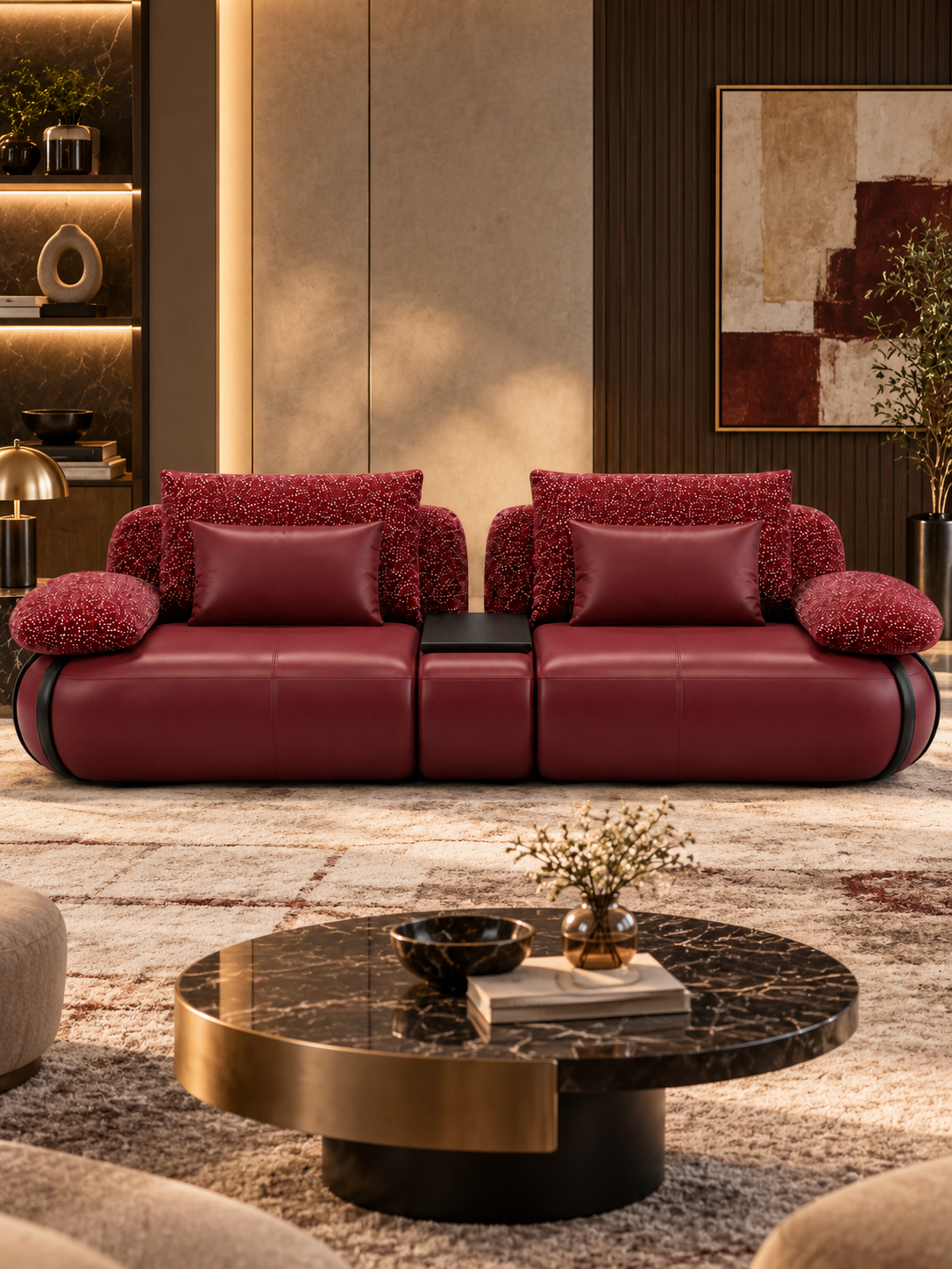 The Valerio Sofa — Luxury Dual-Tone Contemporary 3 Seater Sofa