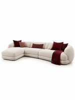 The Invara Sofa — Luxury Curved Upholstered Sectional Sofa