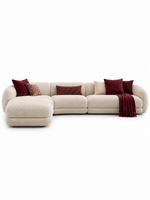 The Invara Sofa — Luxury Curved Upholstered Sectional Sofa