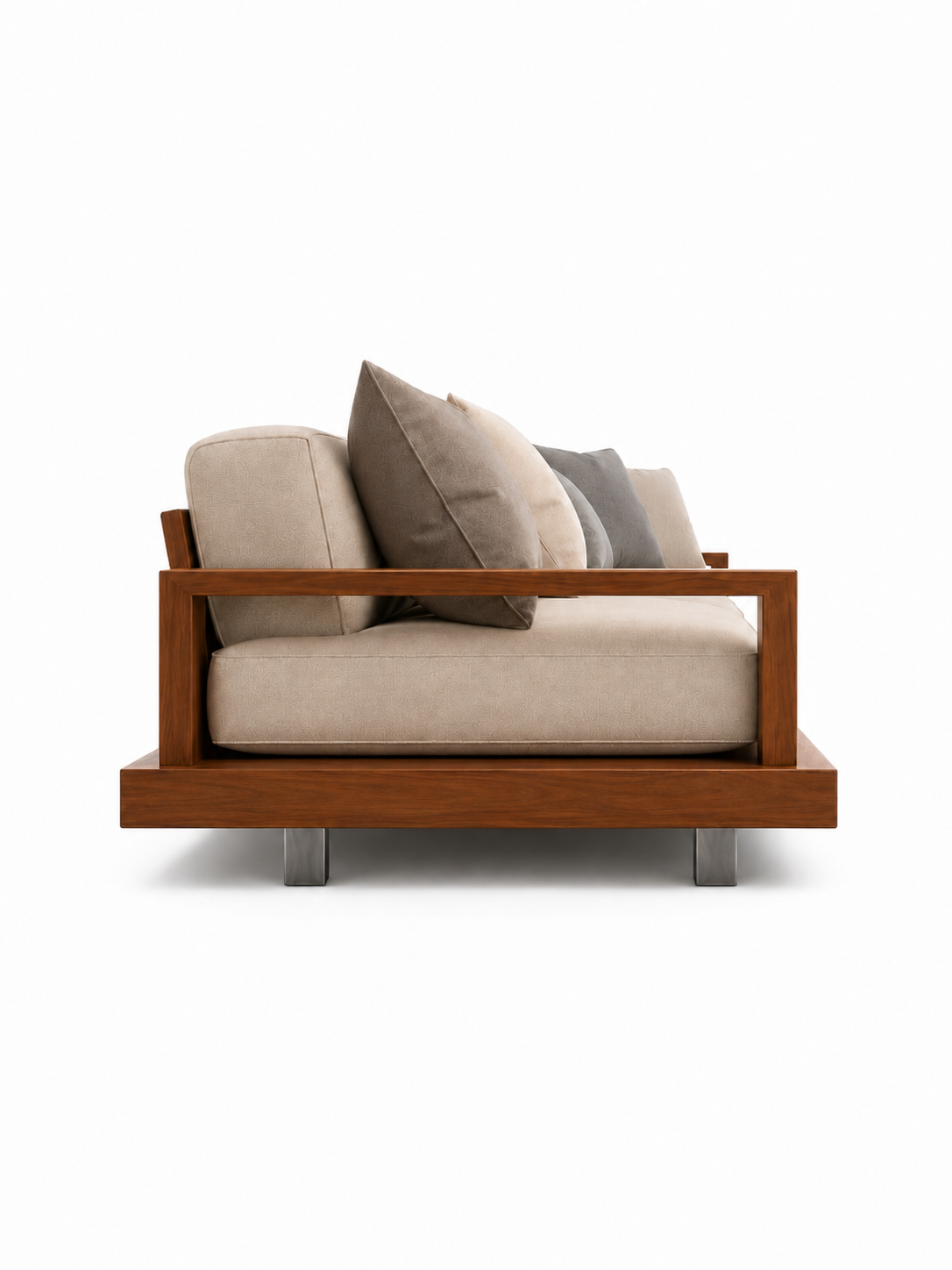 The Maven Sofa — Luxury Modern Wooden Sofa for Living Room