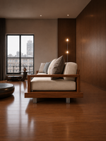 The Maven Sofa — Luxury Solid Teak Wood 3 Seater Sofa