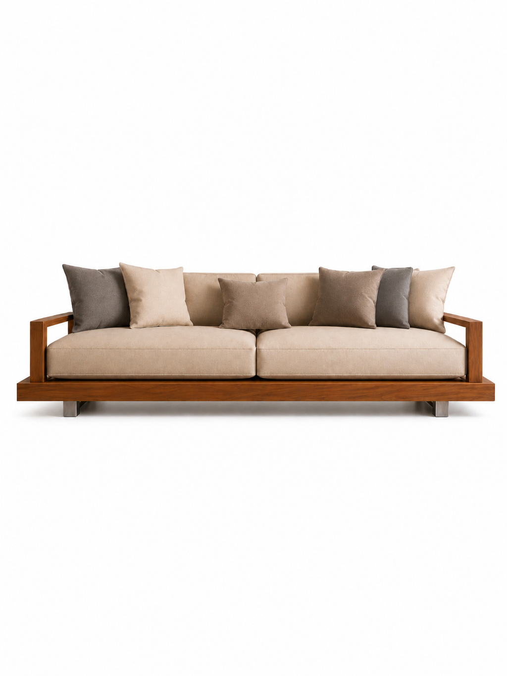 The Maven Sofa — Luxury Modern Wooden Sofa for Living Room