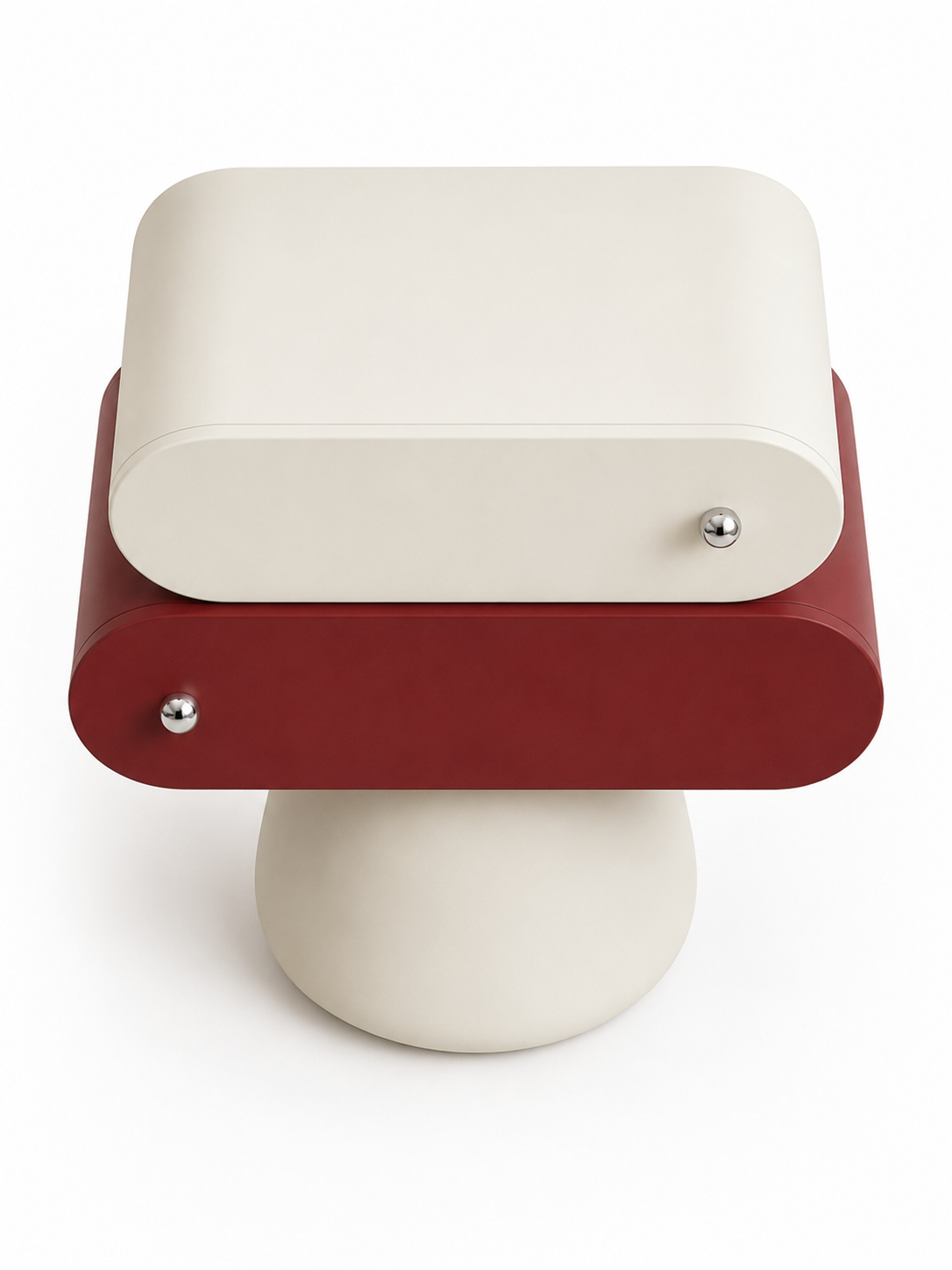 Melo Mushroom Side Table– 2 Drawer Designer Bedside Table
