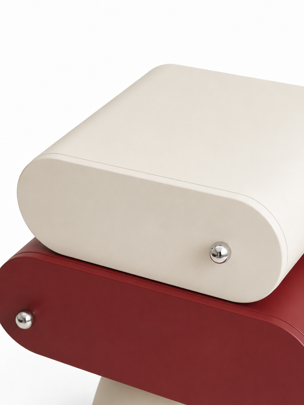 Melo Mushroom Side Table– 2 Drawer Designer Bedside Table