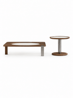 The Novara Coffee Table — Modern Wooden Center Table with Premium Stone Top & Contemporary Living Room Design