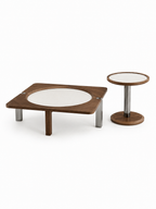 The Novara Coffee Table — Modern Wooden Center Table with Premium Stone Top & Contemporary Living Room Design