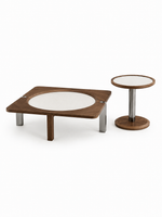 The Novara Coffee Table — Modern Wooden Center Table with Premium Stone Top & Contemporary Living Room Design